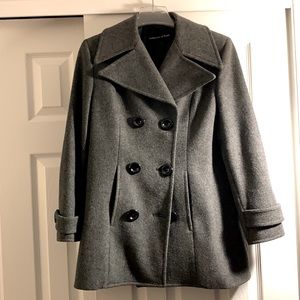 Sterlingwear of Boston gorgeous gray double breasted coat!